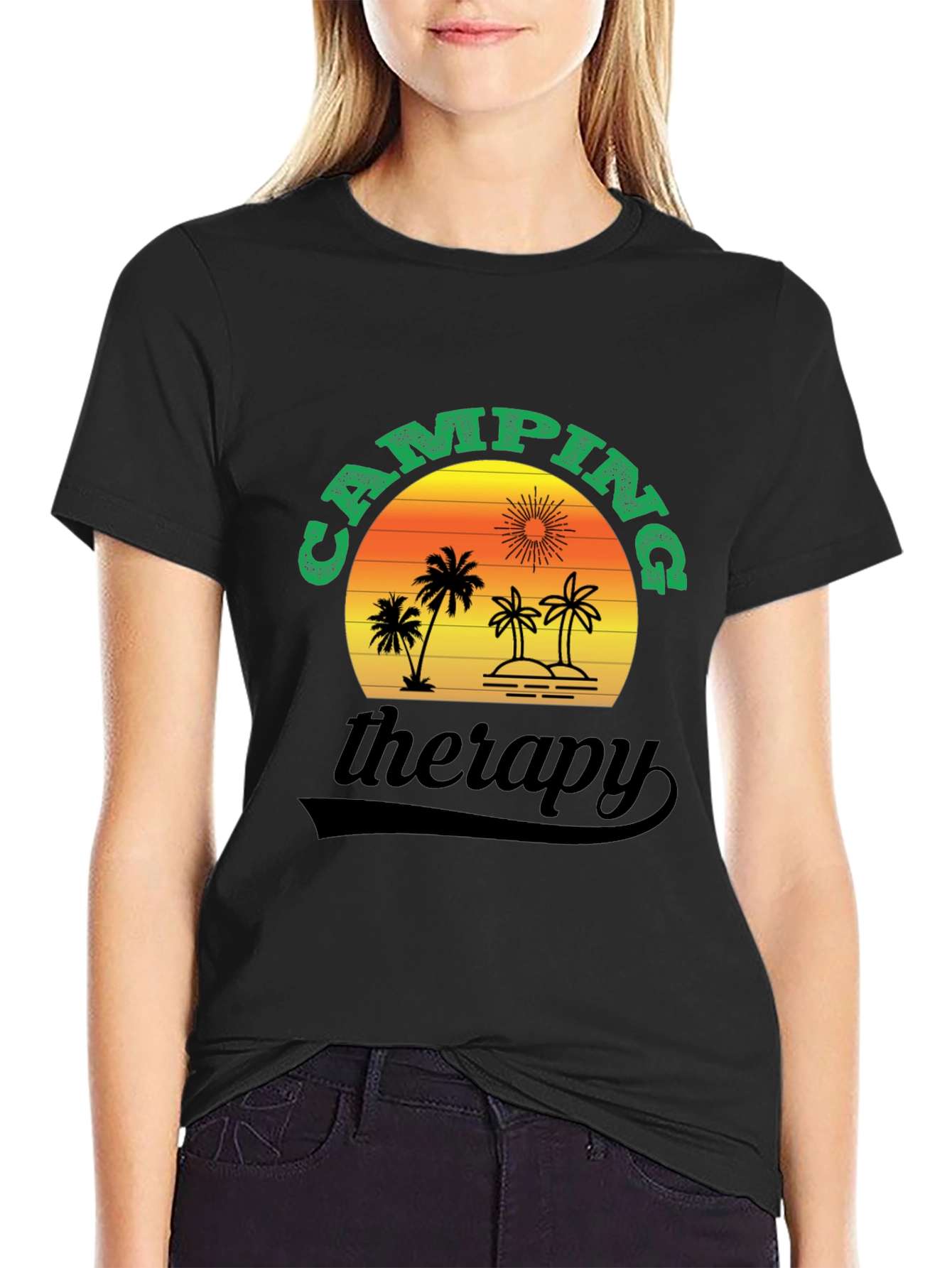 Camping Therapy T-Shirt - Nature Adventure Tee