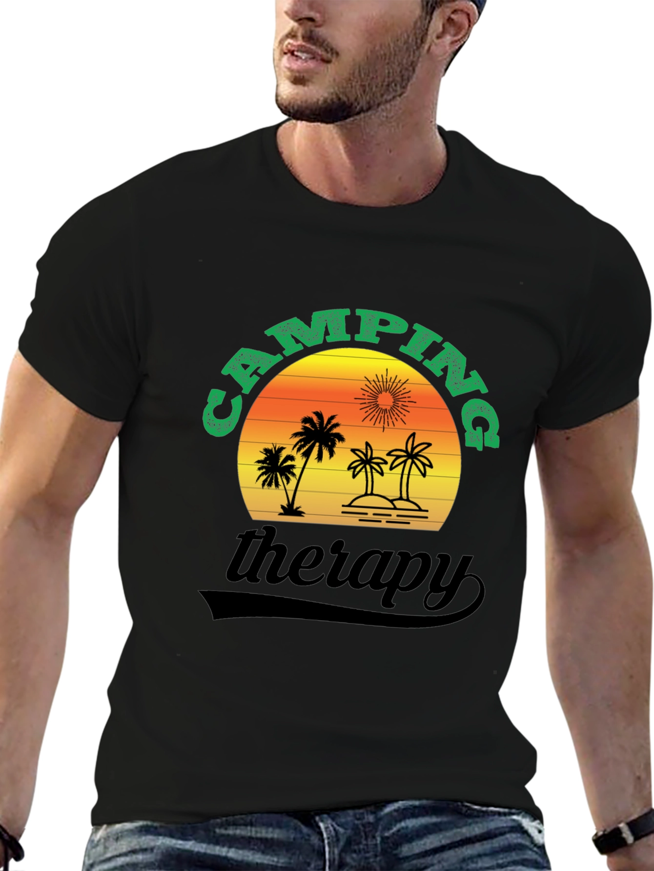 Camping Therapy T-Shirt - Nature Adventure Tee