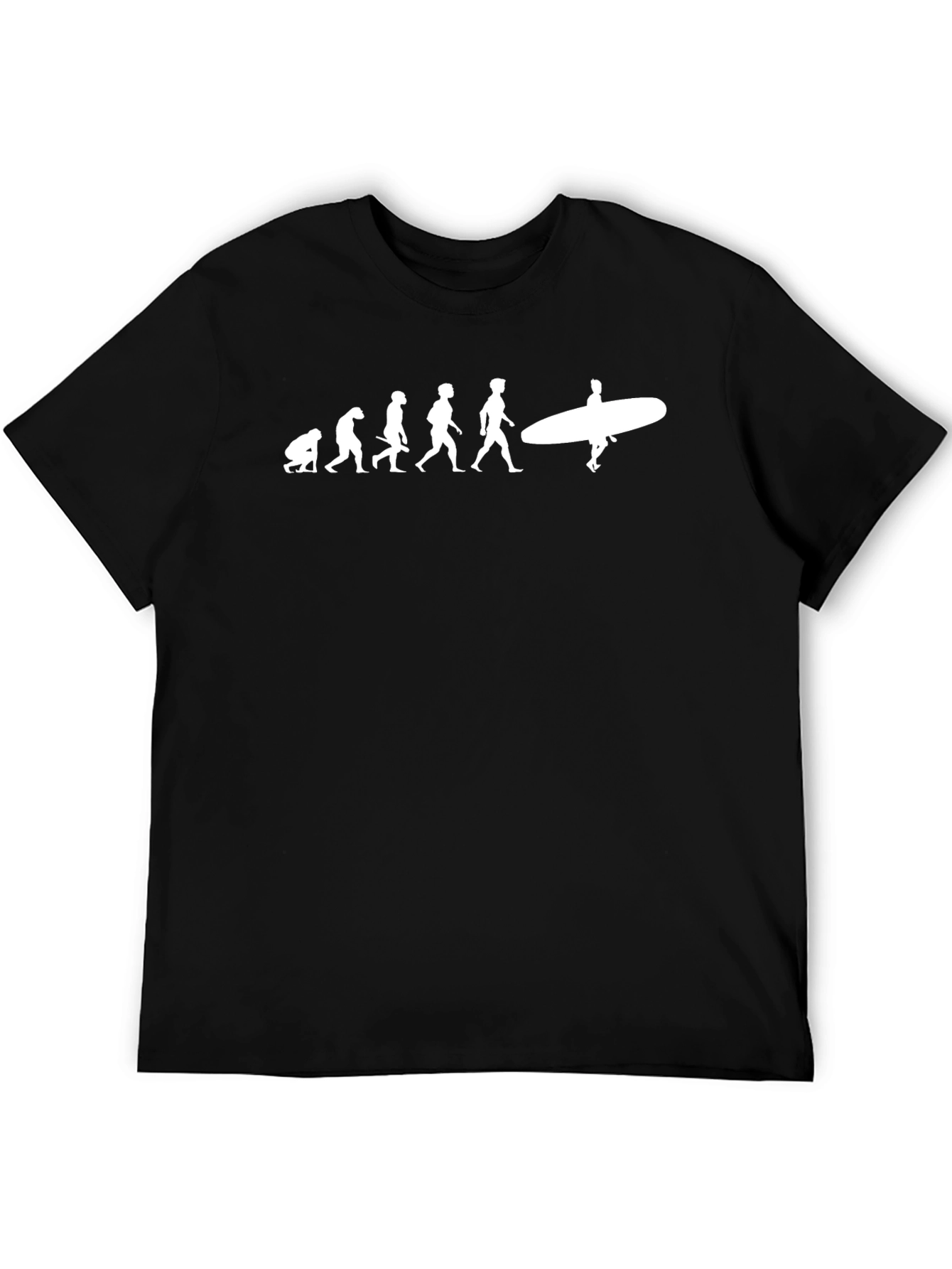 Evolution of Surfing Black T-Shirt