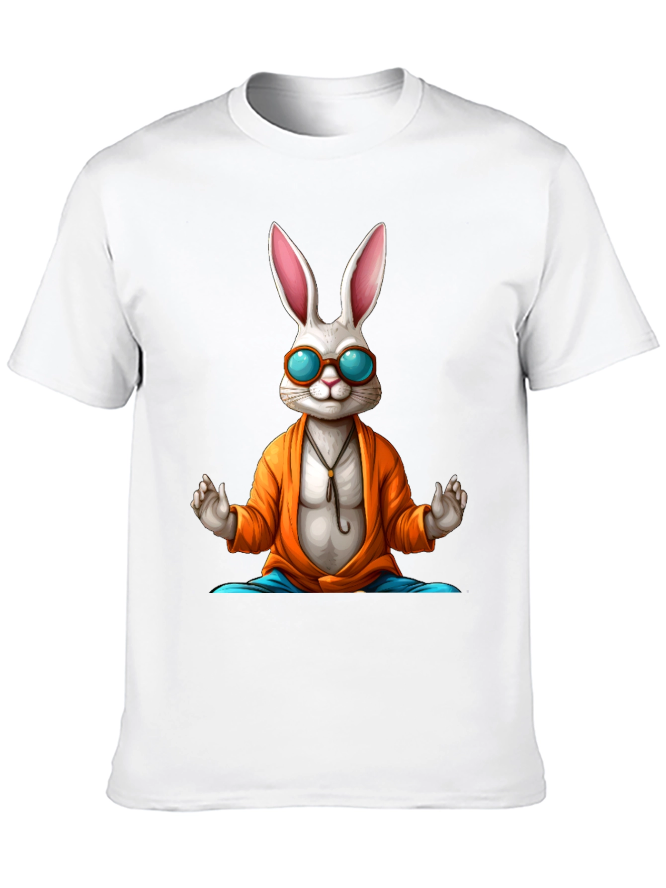 Zen Rabbit Tee - Meditating Hare Graphic T-Shirt