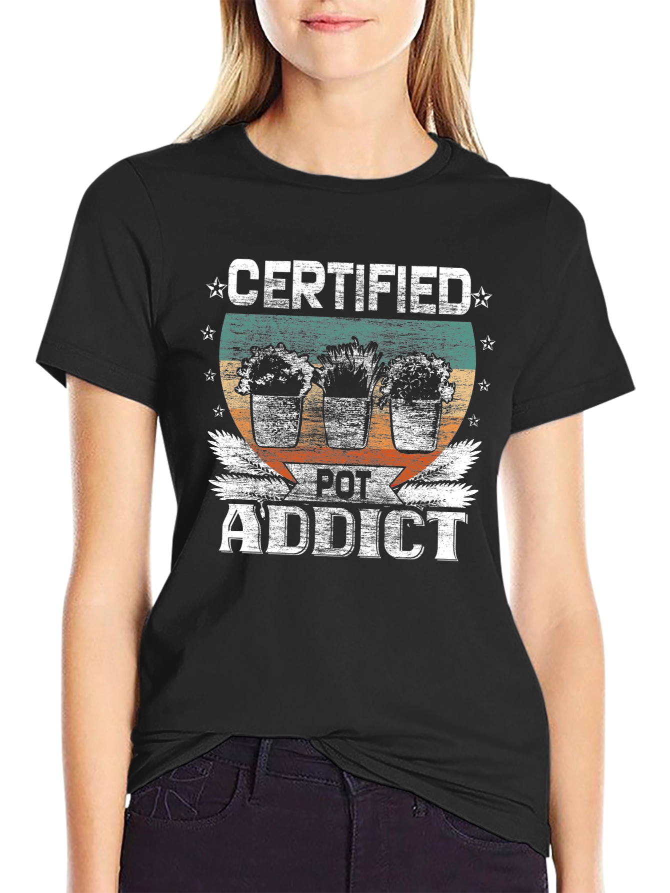 Certified Pot Addict Graphic T-Shirt