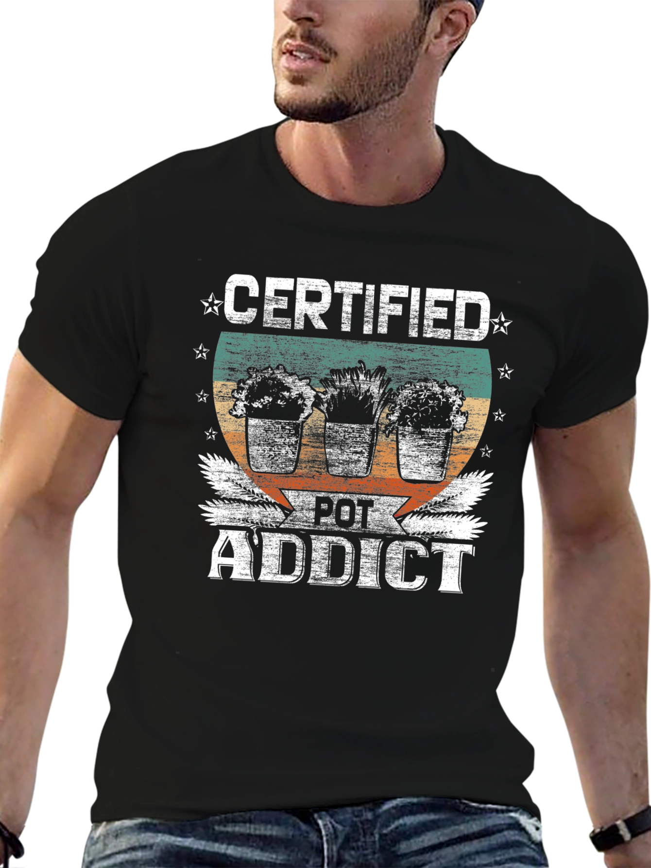 Certified Pot Addict Graphic T-Shirt