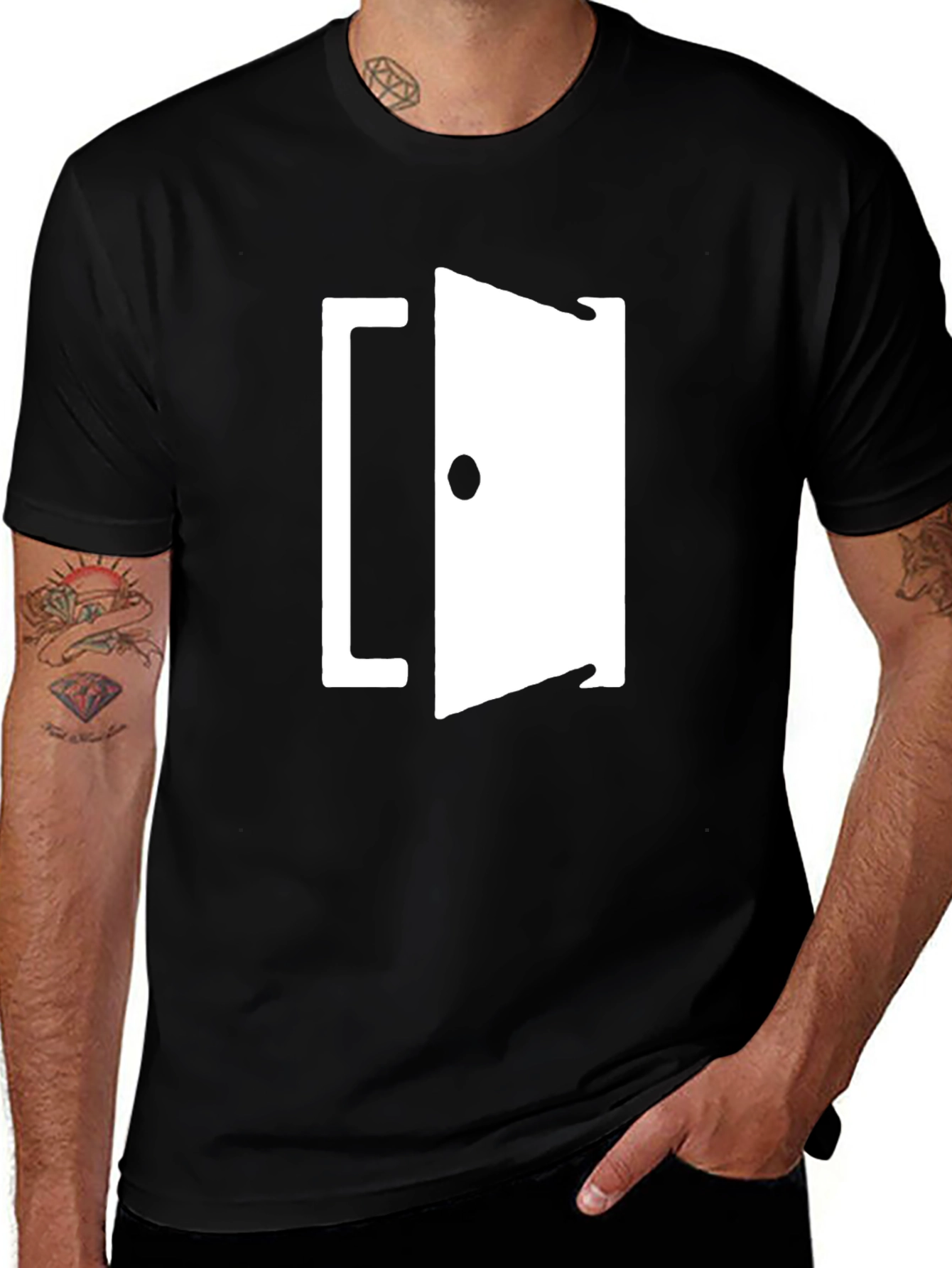 Open Door Graphic T-Shirt - Black