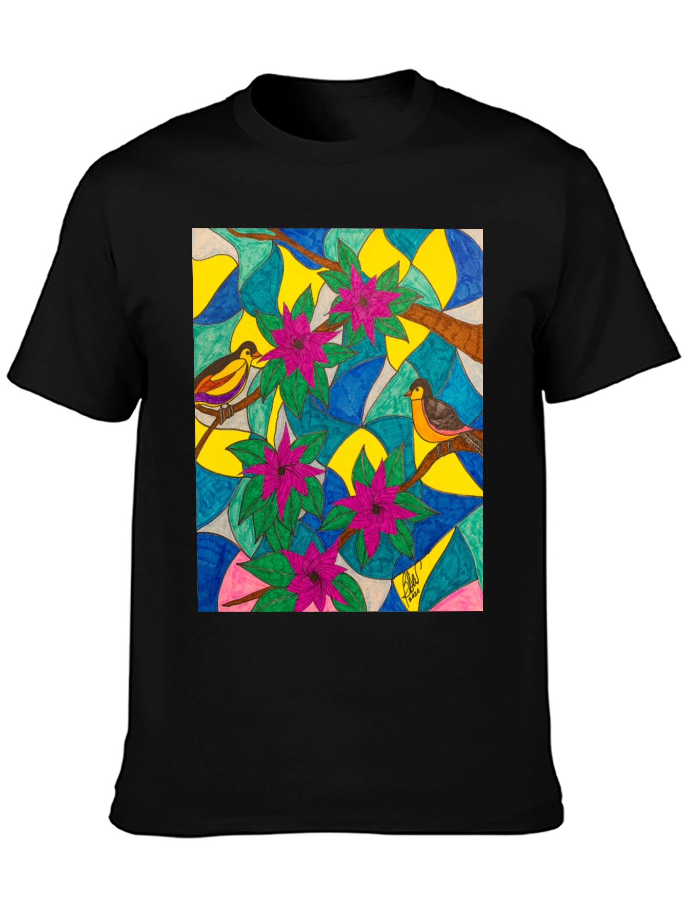 Bird & Bloom Art T-Shirt