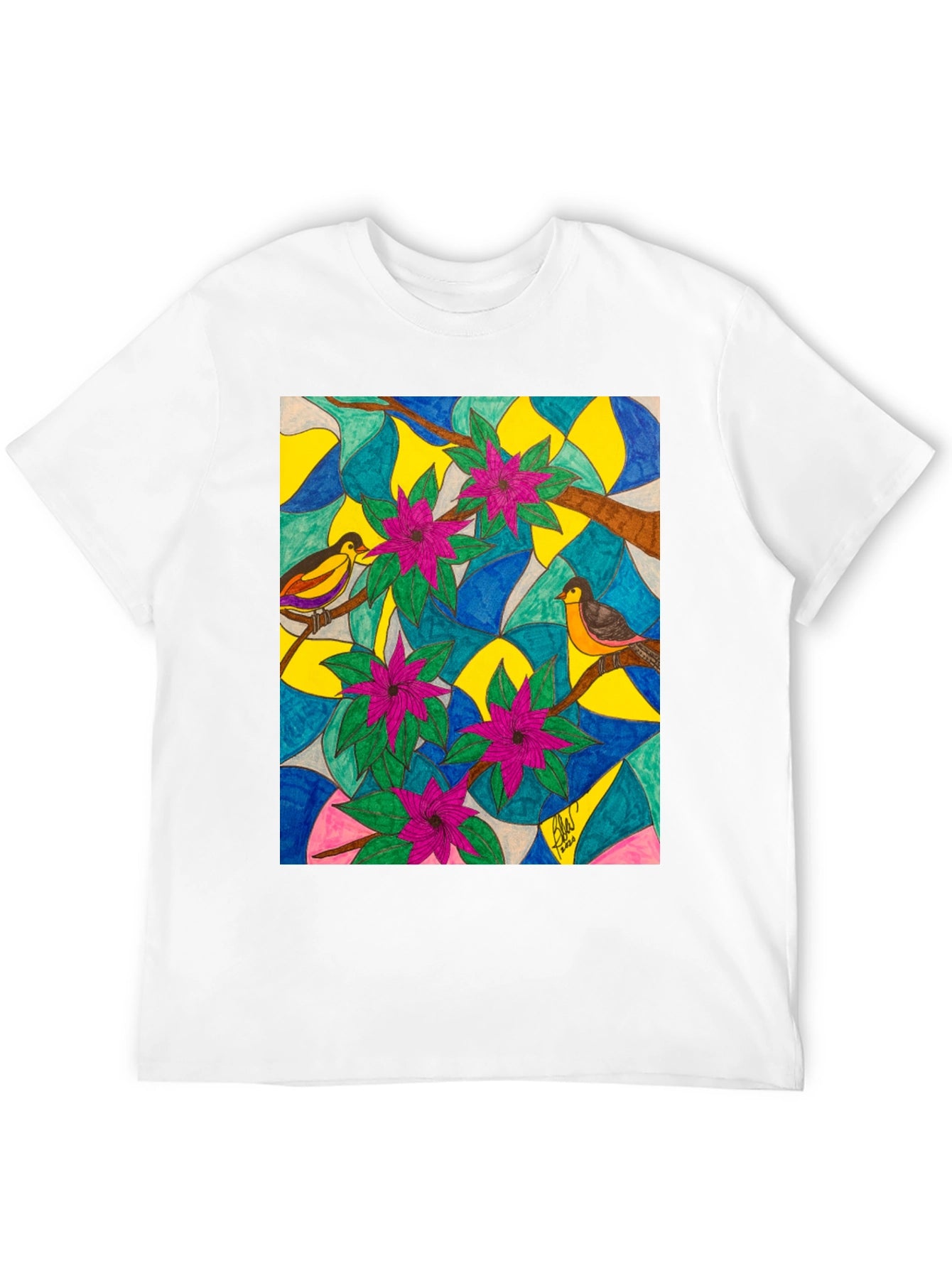 Bird & Bloom Art T-Shirt