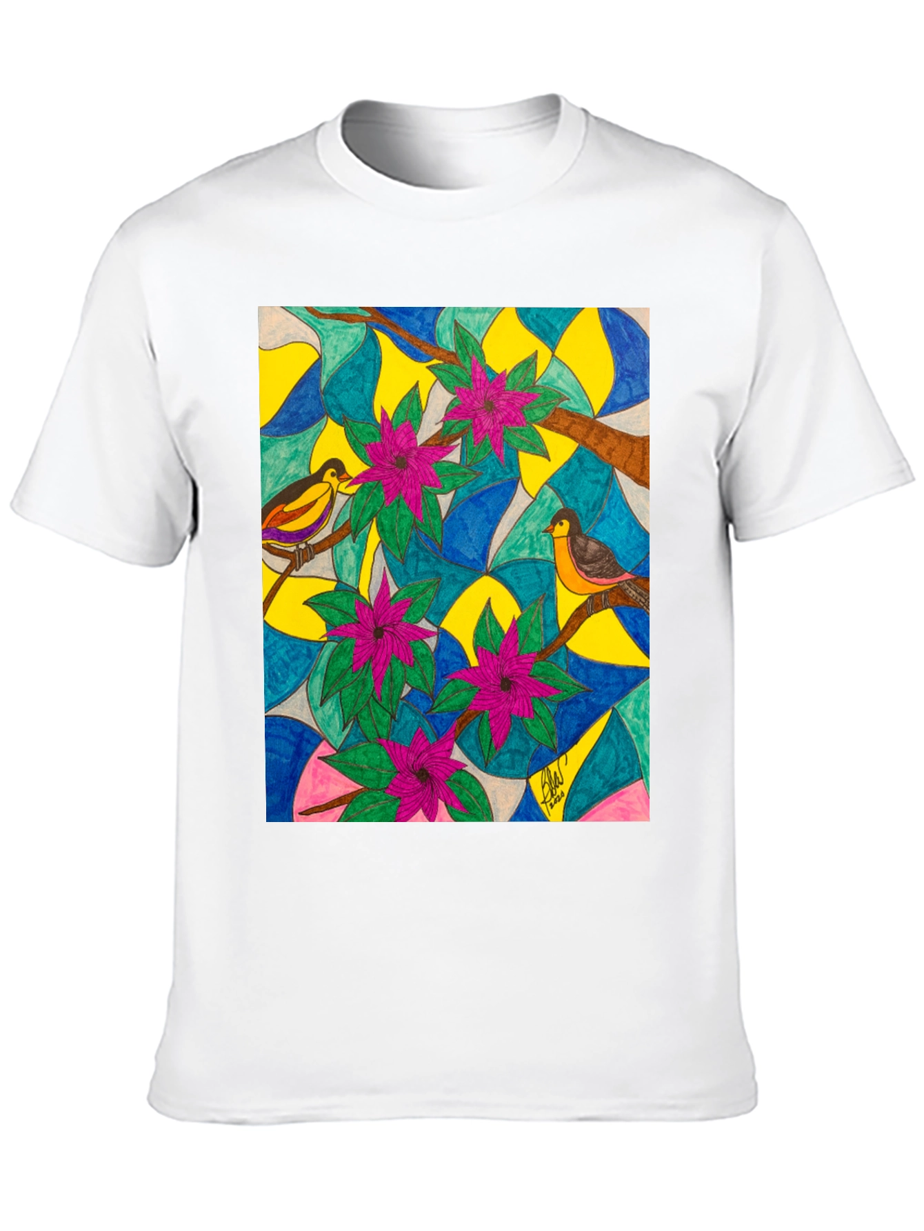 Bird & Bloom Art T-Shirt