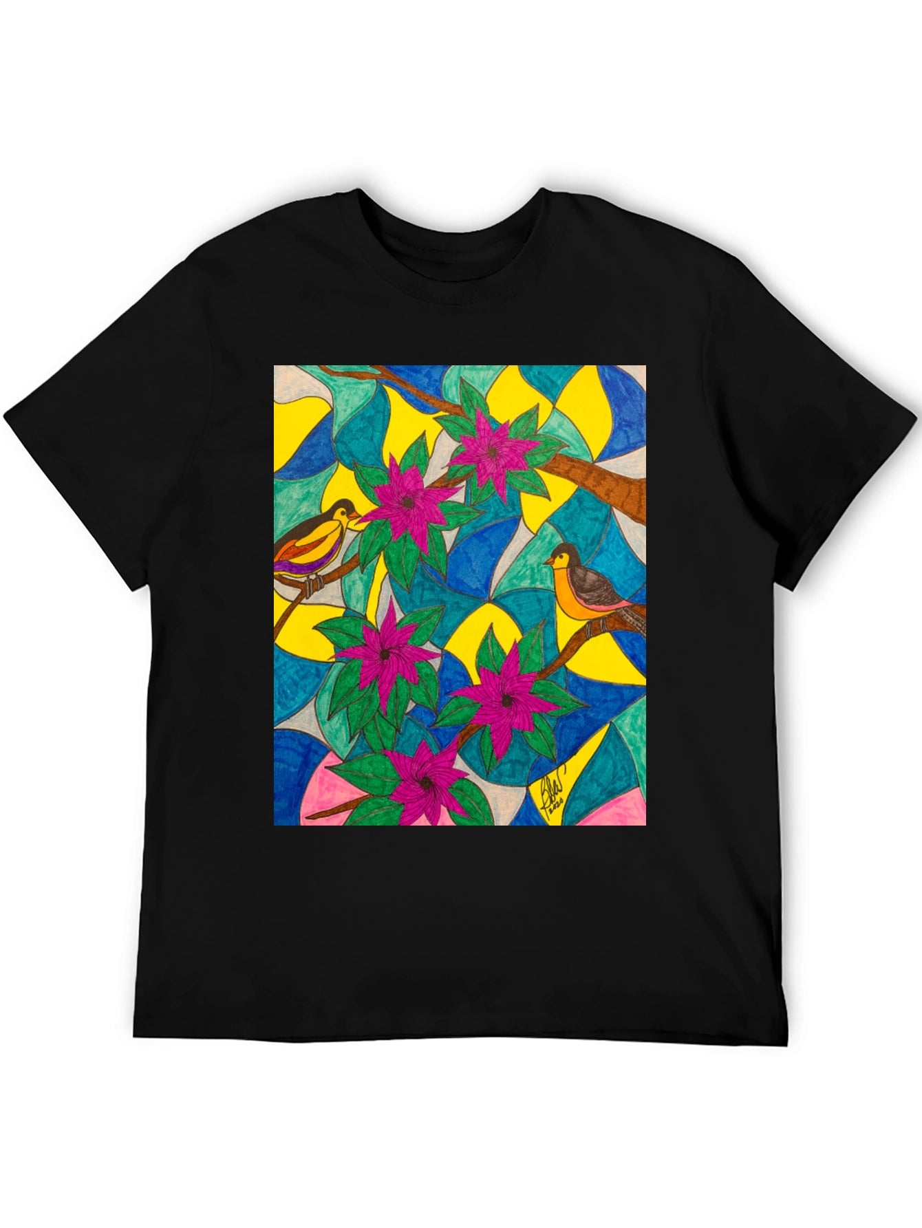 Bird & Bloom Art T-Shirt