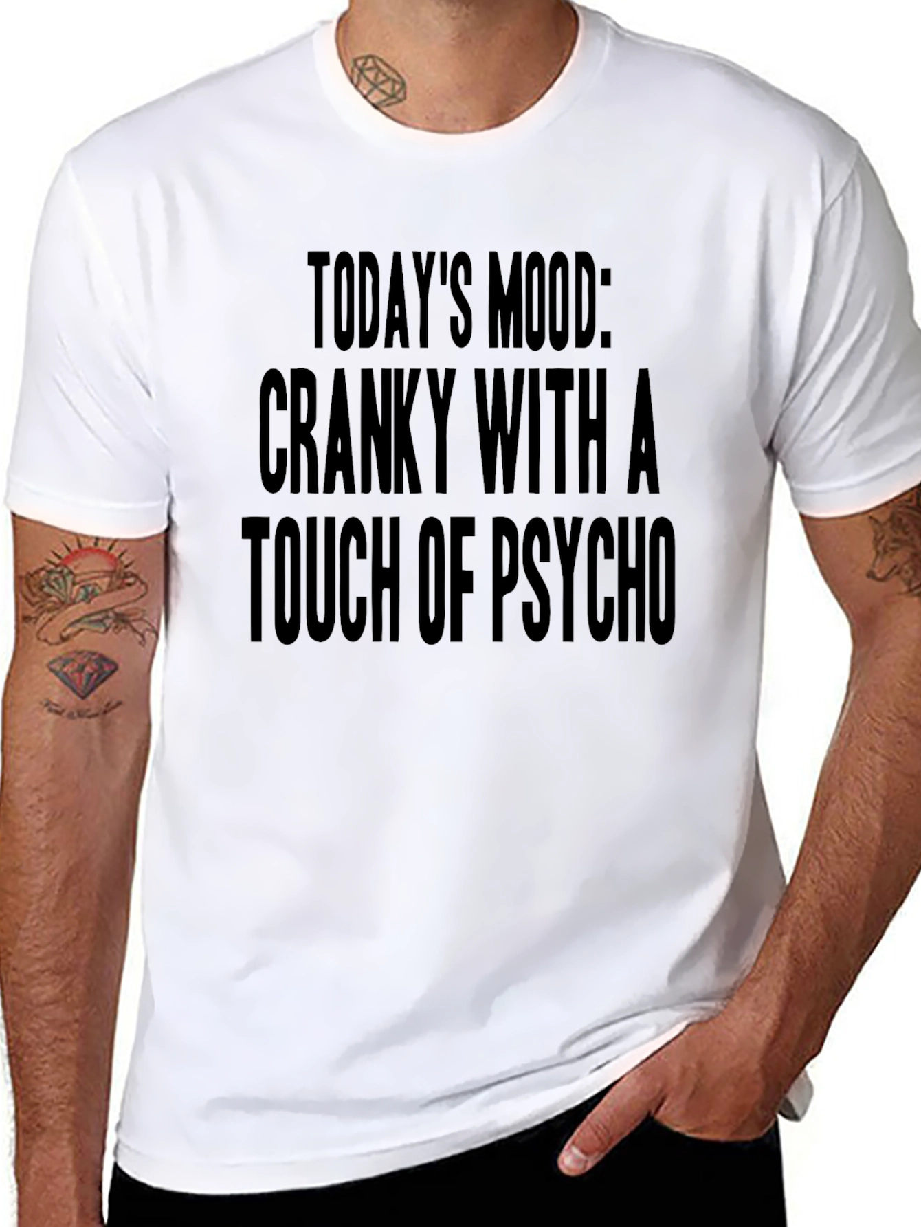 Cranky with a Touch of Psycho Mens Tee
