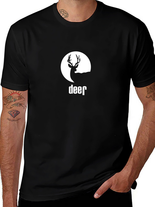 Deer Silhouette Black T-Shirt