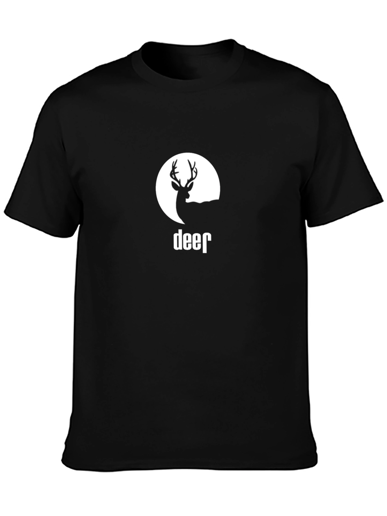 Deer Silhouette Black T-Shirt