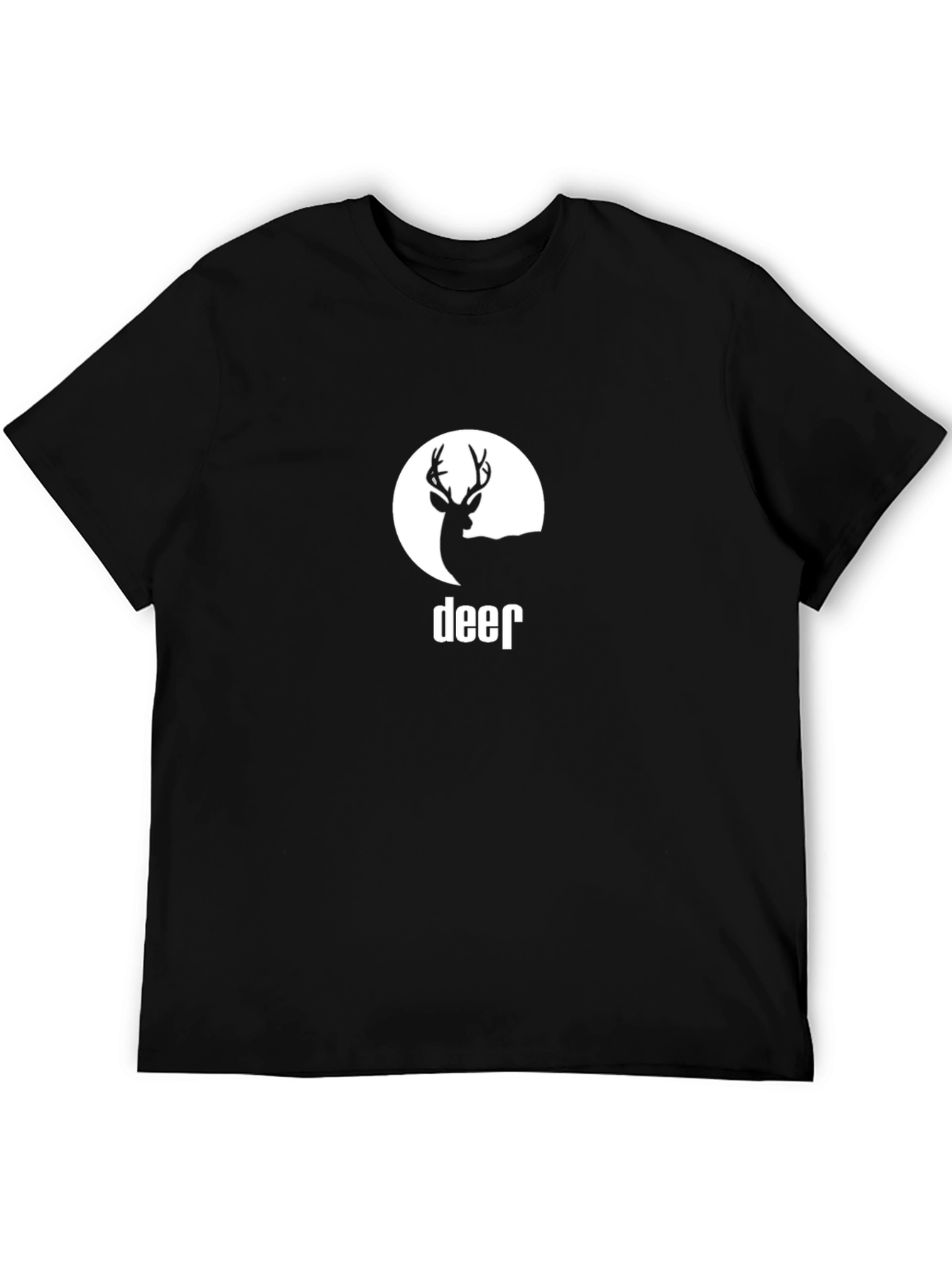 Deer Silhouette Black T-Shirt