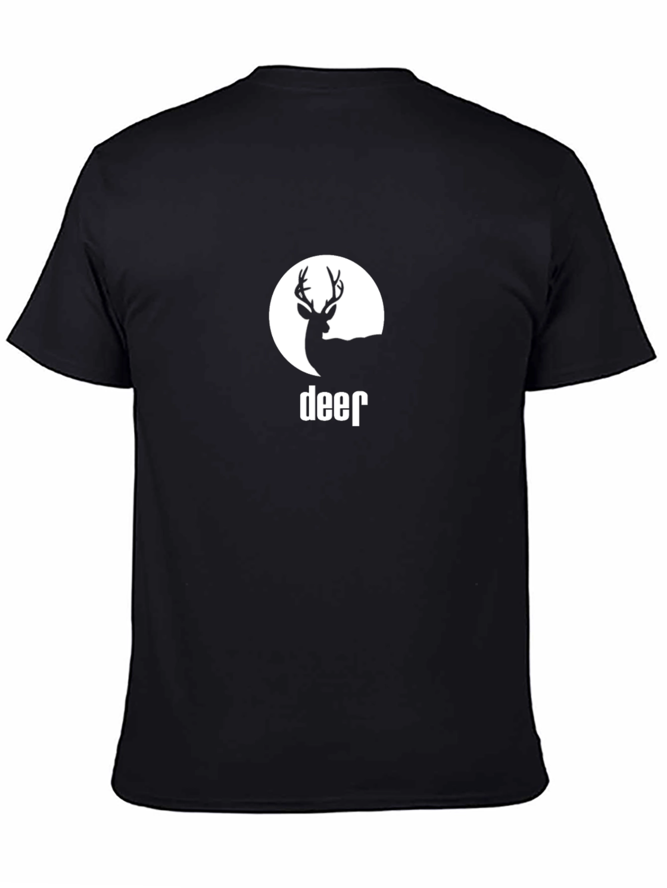 Deer Silhouette Black T-Shirt