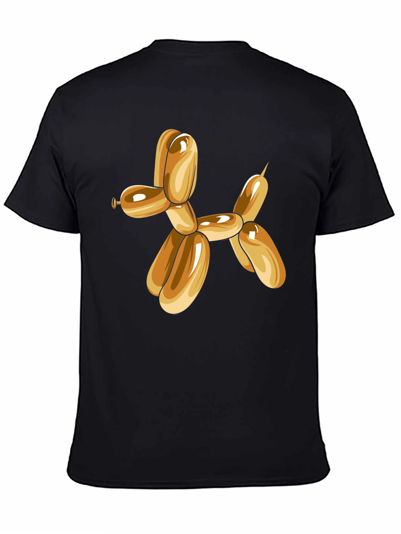 Balloon Dog Graphic Tee - Black Cotton Blend
