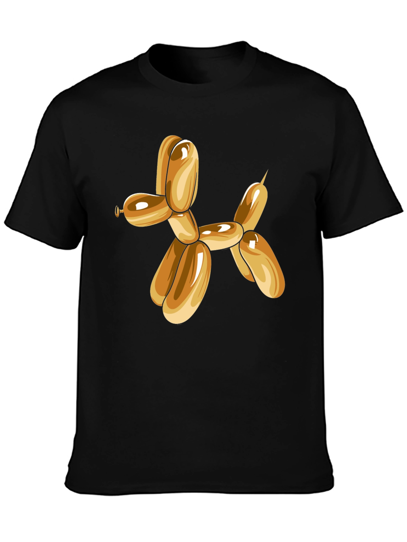 Balloon Dog Graphic Tee - Black Cotton Blend