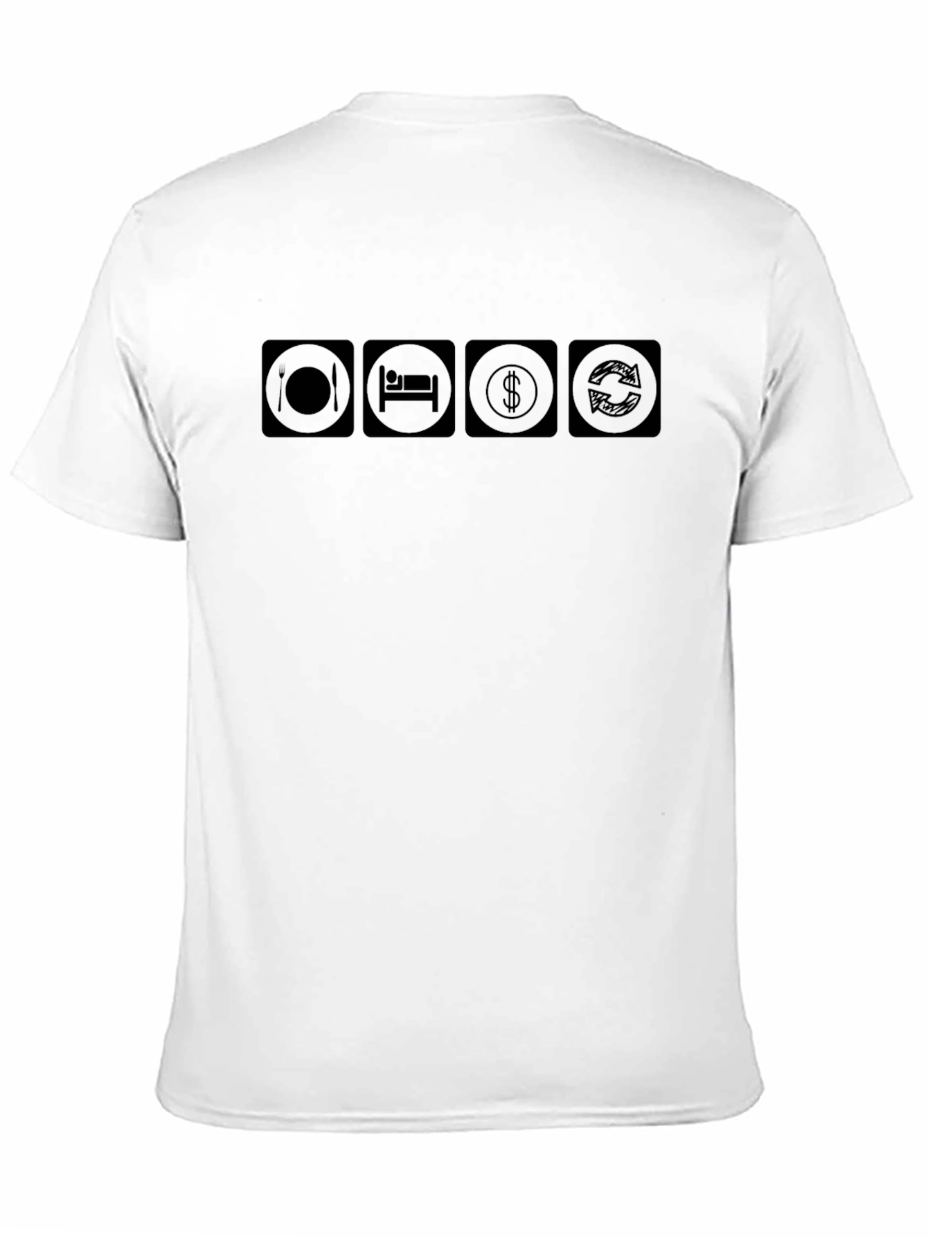Eat Sleep Hustle Repeat Black T-Shirt