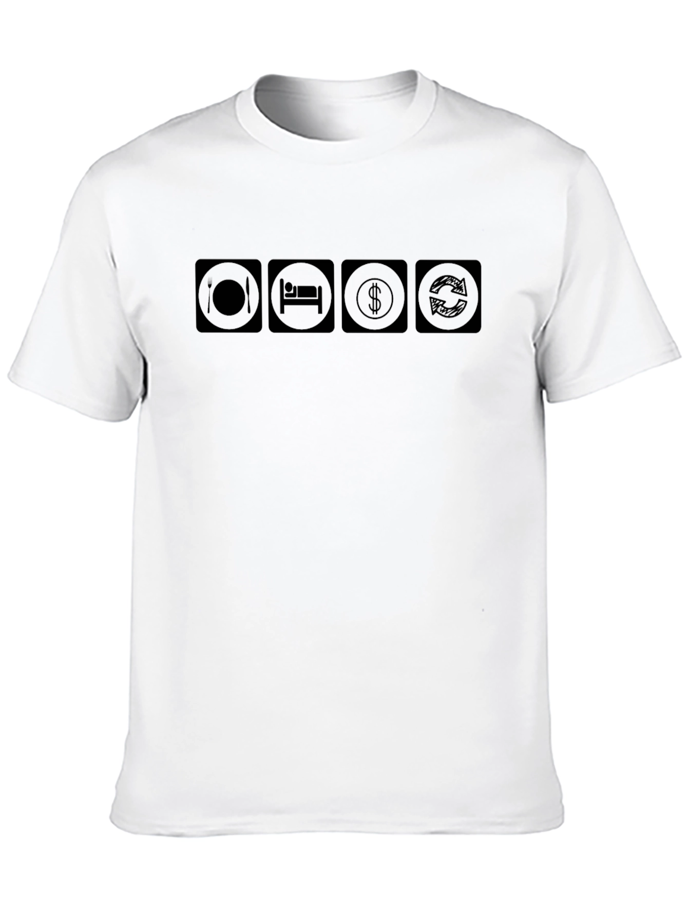 Eat Sleep Hustle Repeat Black T-Shirt