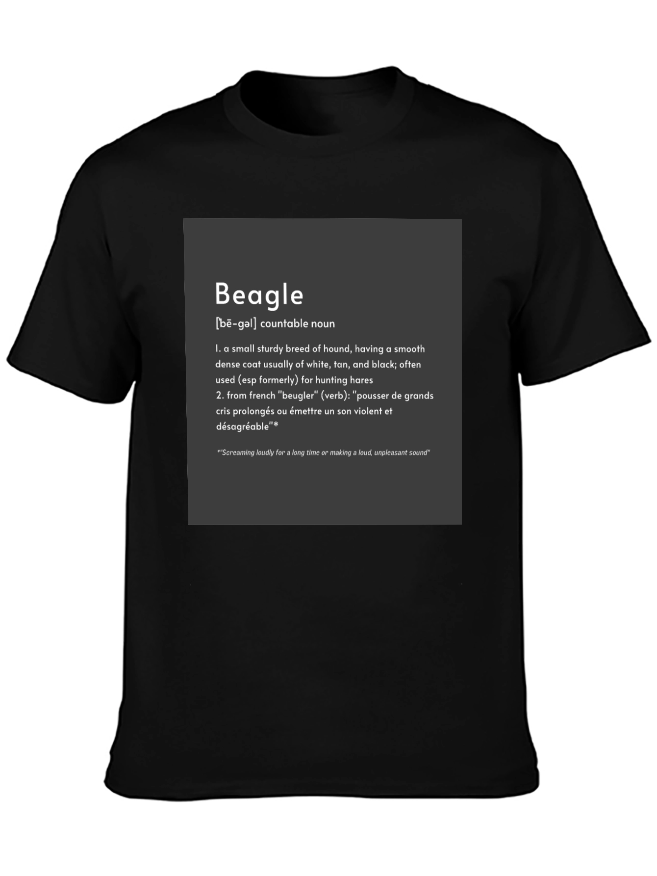 Beagle Definition Graphic Tee - Dog Lover Apparel