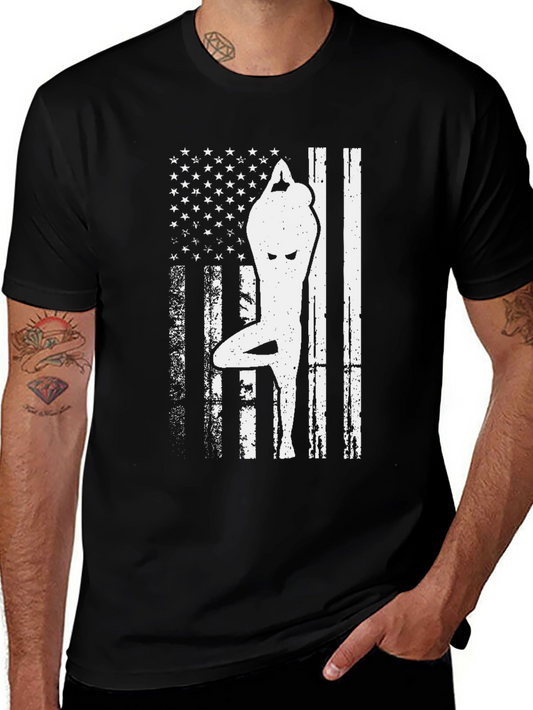 Yoga American Flag T-Shirt