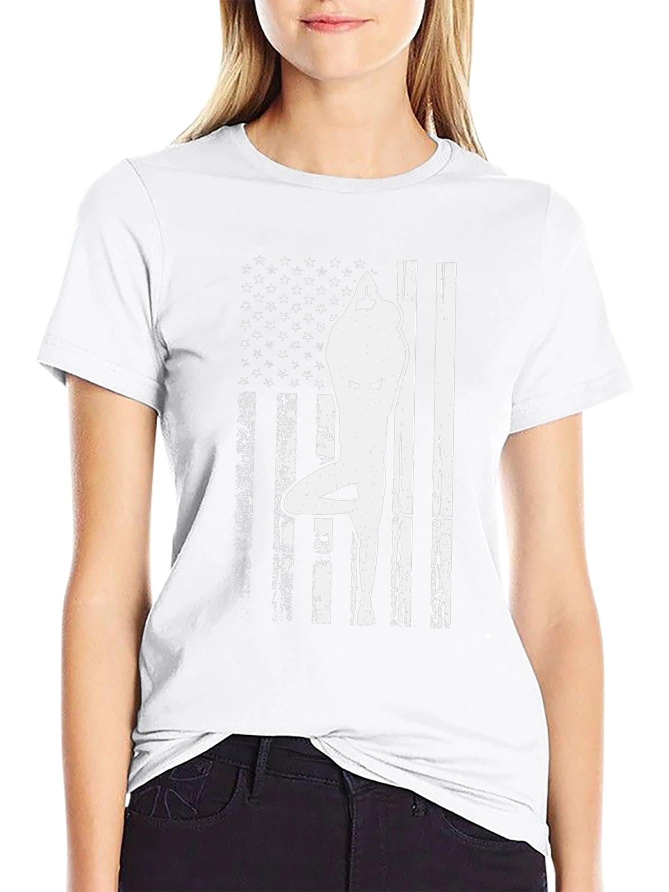 Yoga American Flag T-Shirt