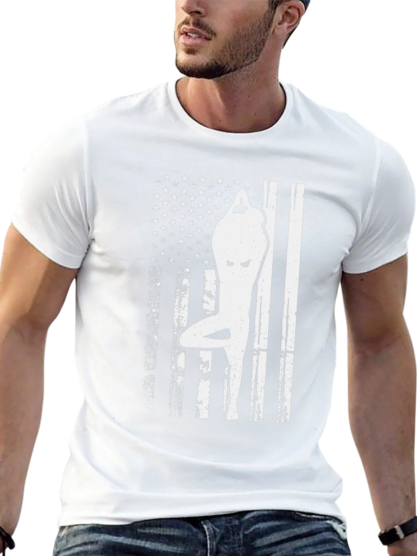 Yoga American Flag T-Shirt