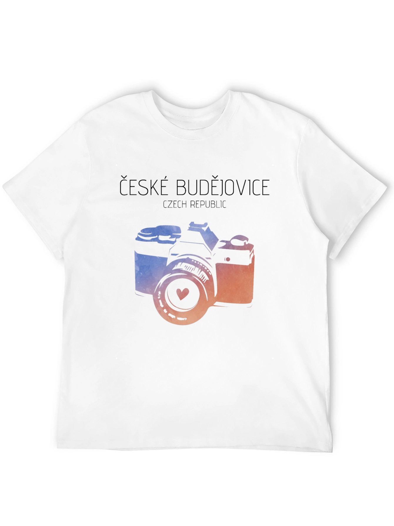 Czech Republic Camera T-Shirt - Black
