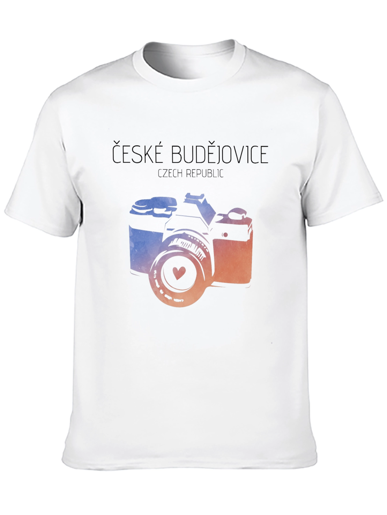 Czech Republic Camera T-Shirt - Black