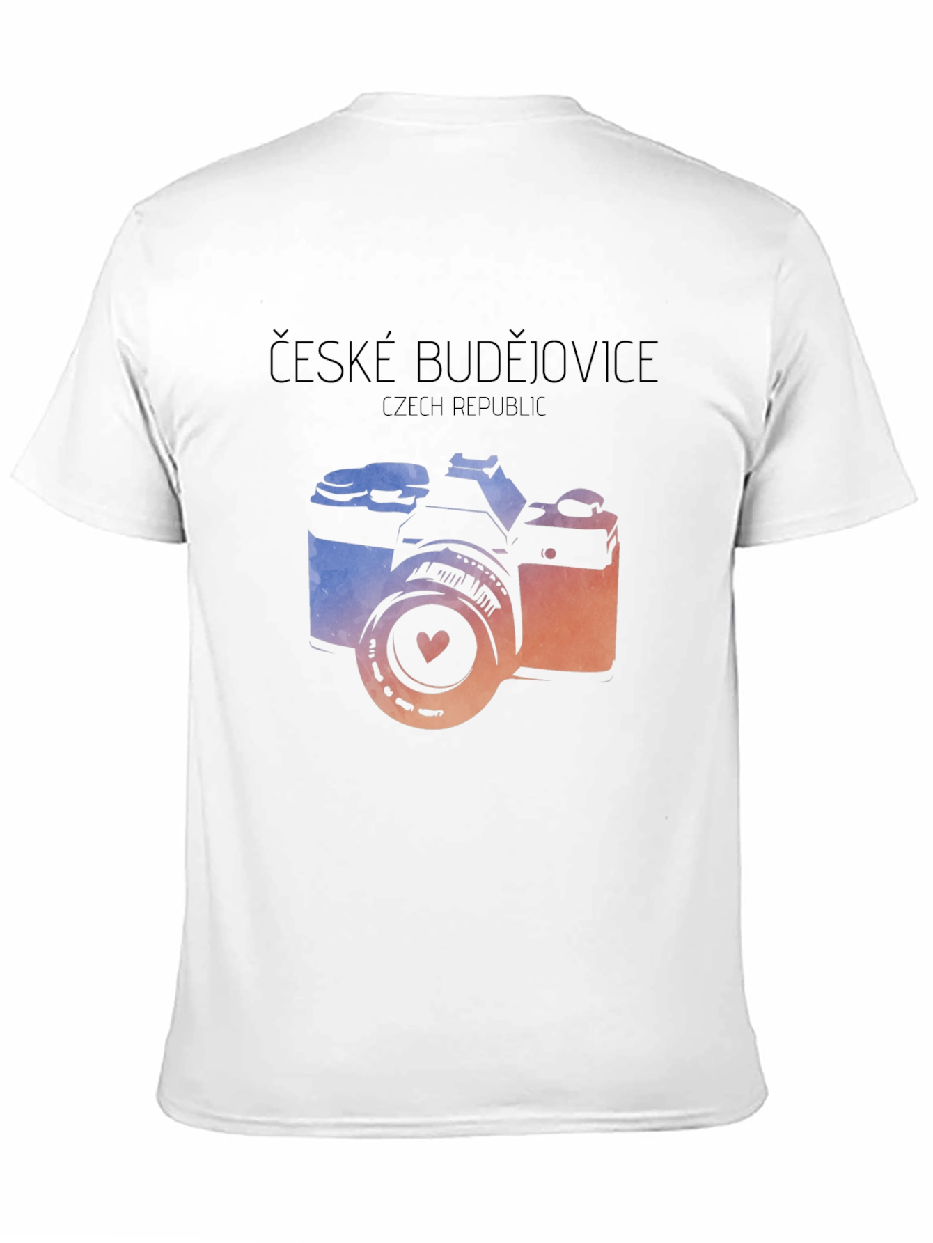 Czech Republic Camera T-Shirt - Black