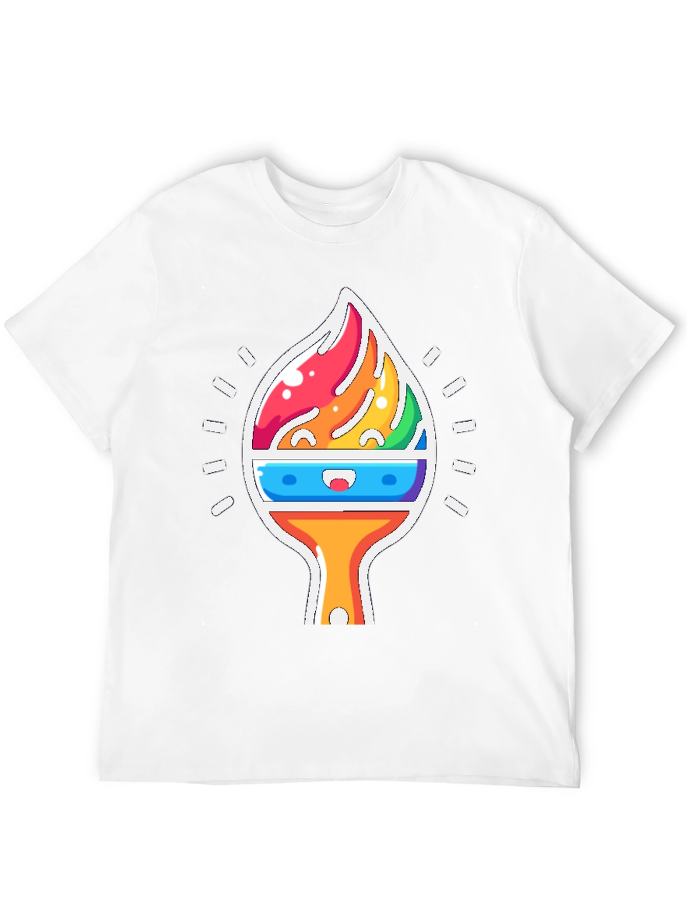 Rainbow Brushstroke Graphic Tee