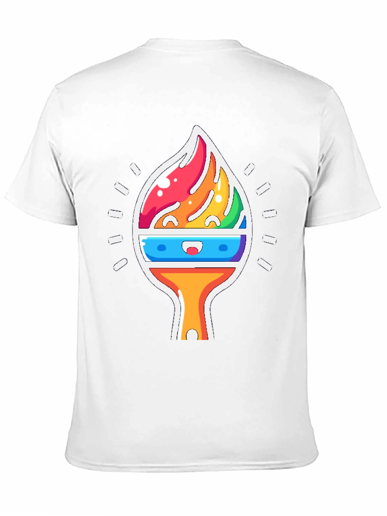 Rainbow Brushstroke Graphic Tee