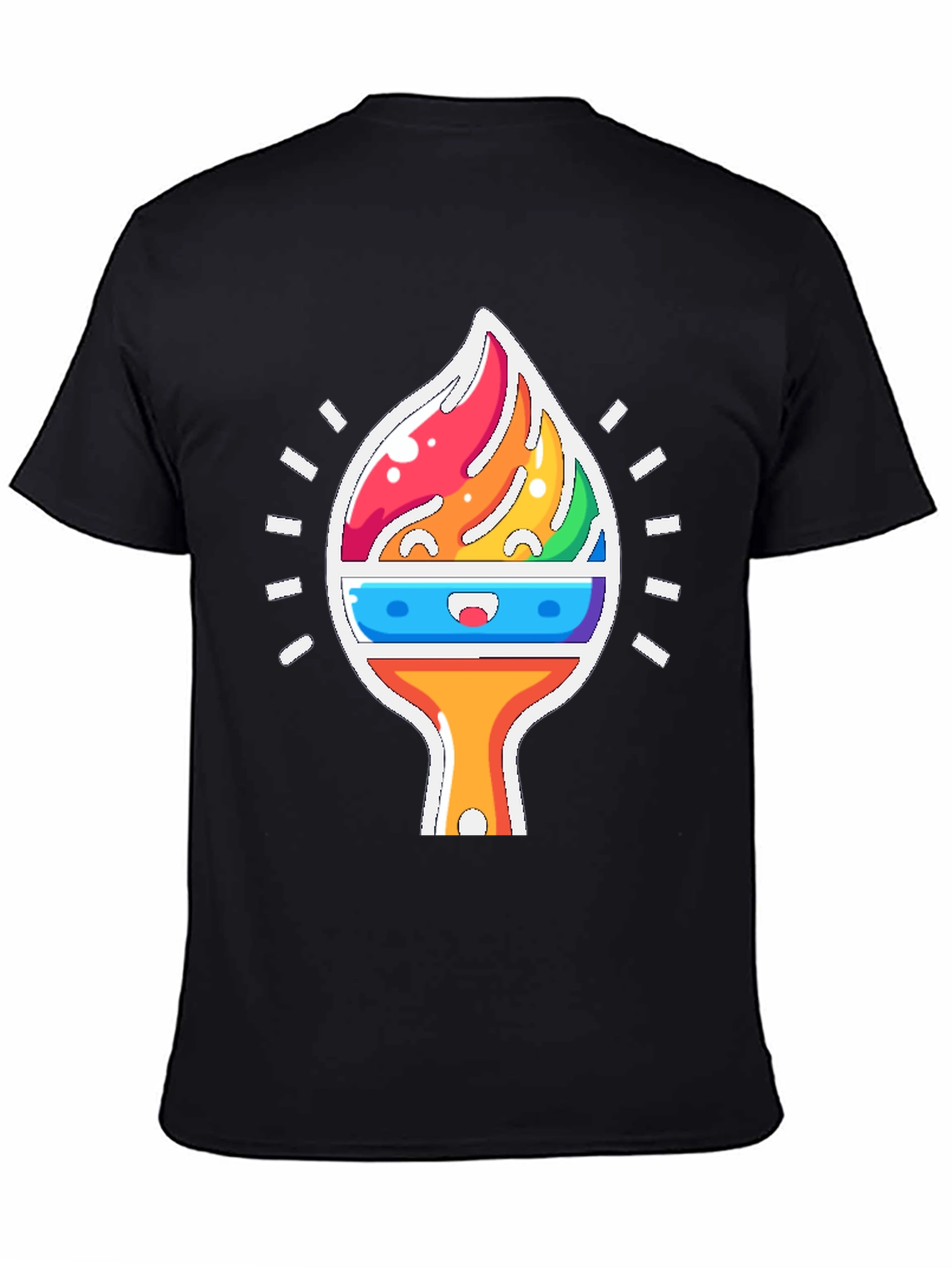 Rainbow Brushstroke Graphic Tee