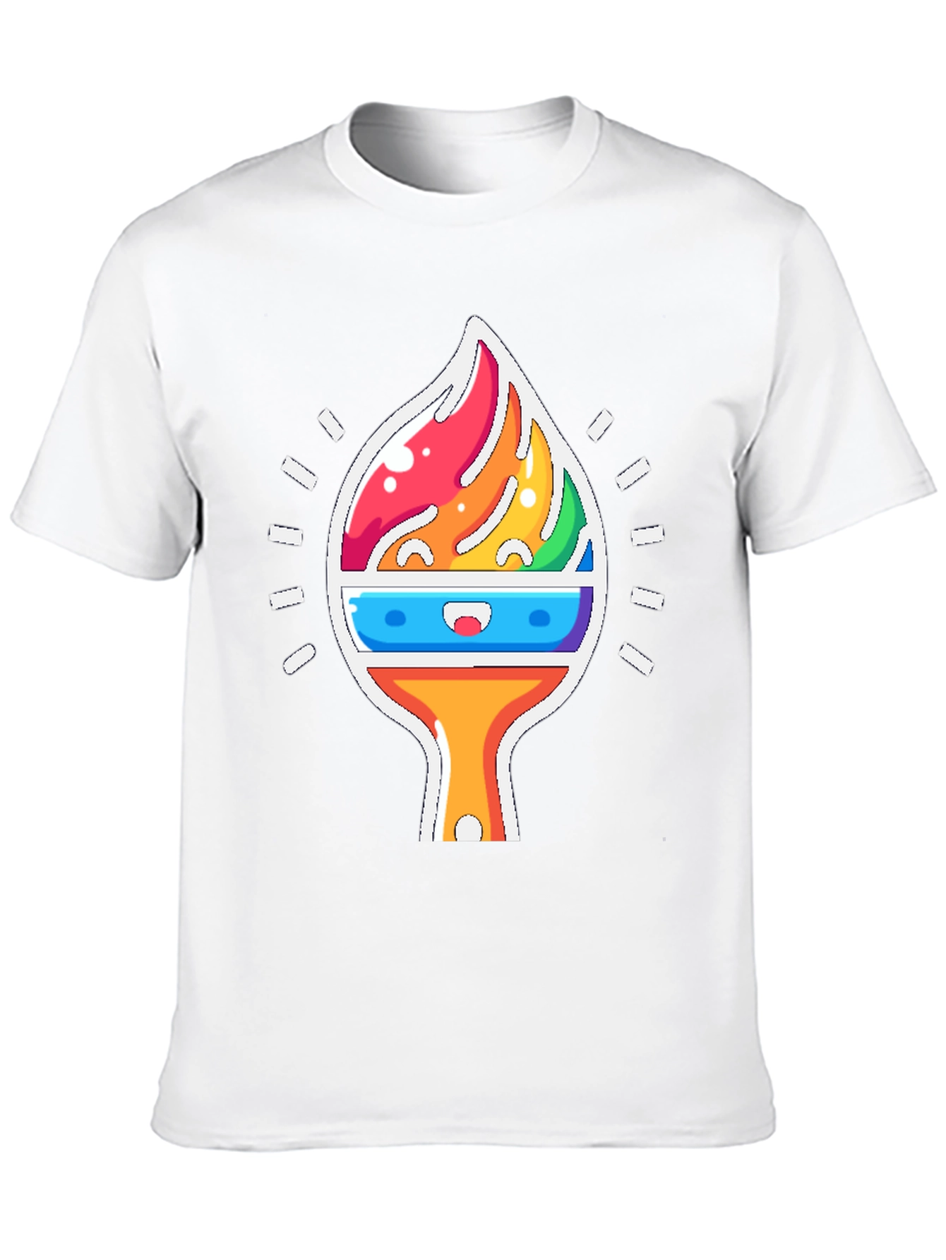 Rainbow Brushstroke Graphic Tee