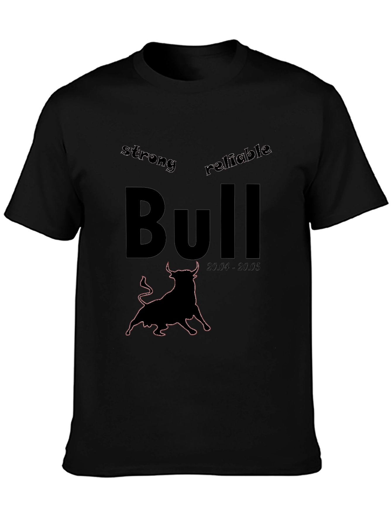 Bull Zodiac Black Graphic Tee - Strong & Reliable
