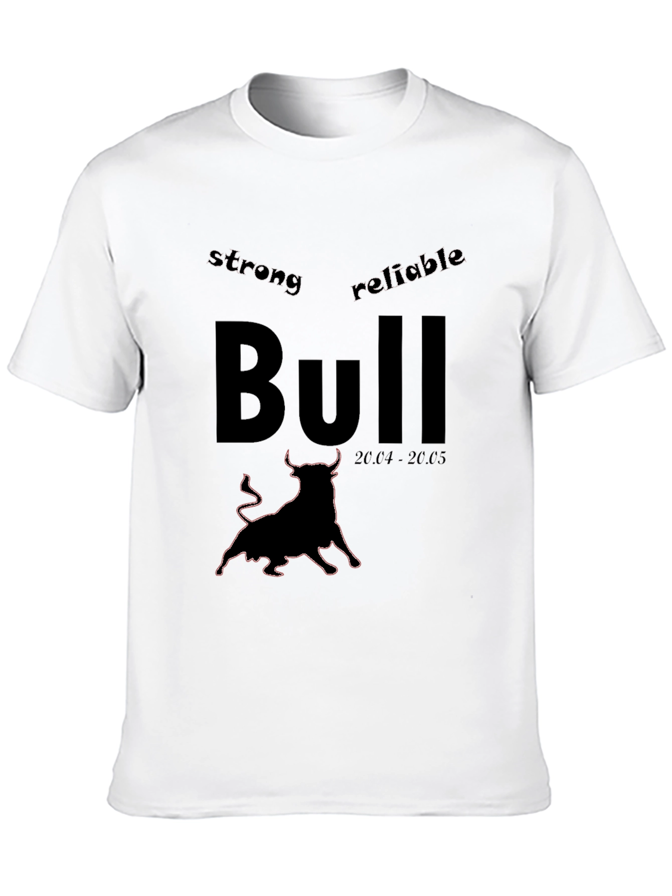 Bull Zodiac Black Graphic Tee - Strong & Reliable