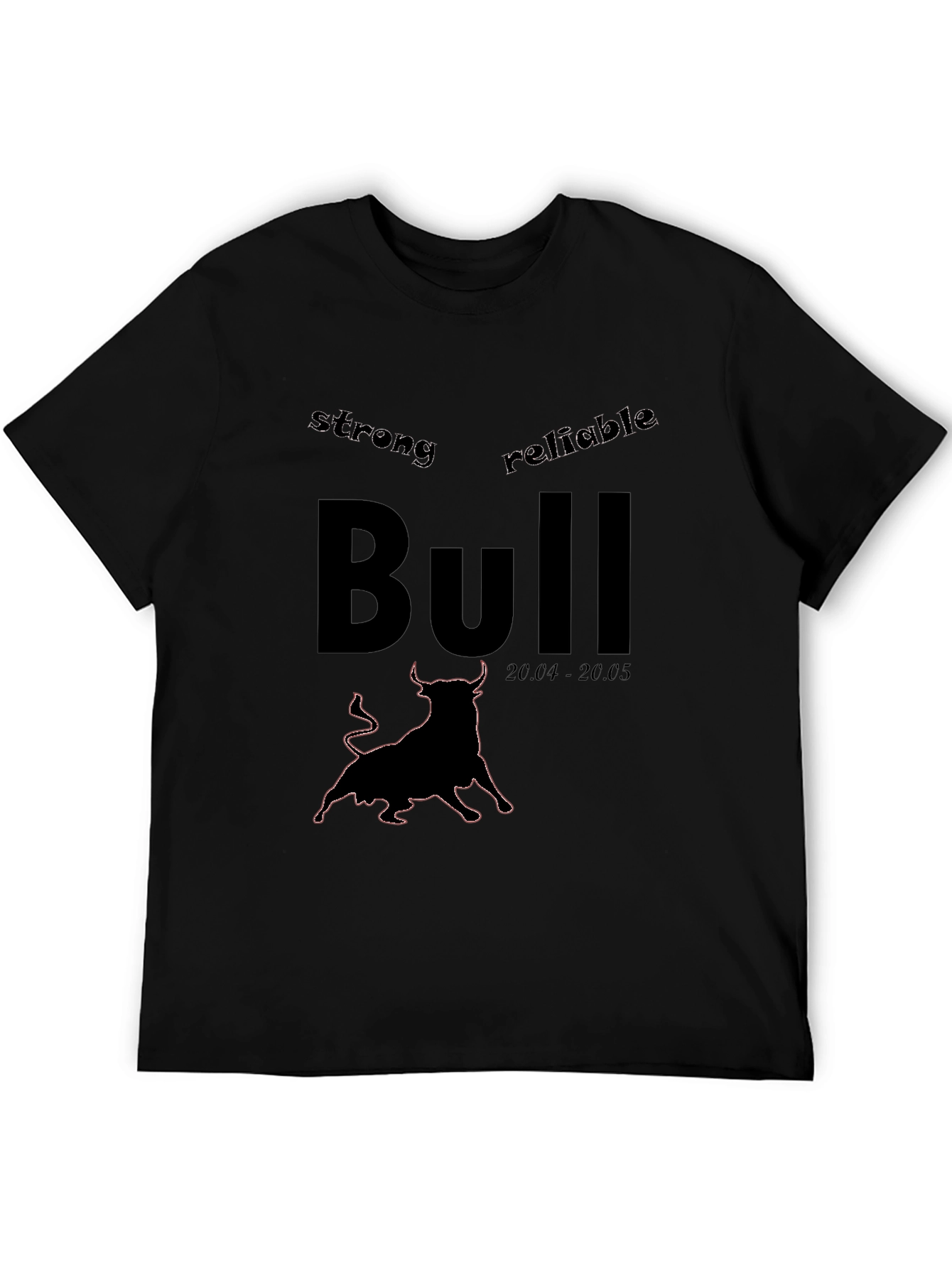 Bull Zodiac Black Graphic Tee - Strong & Reliable