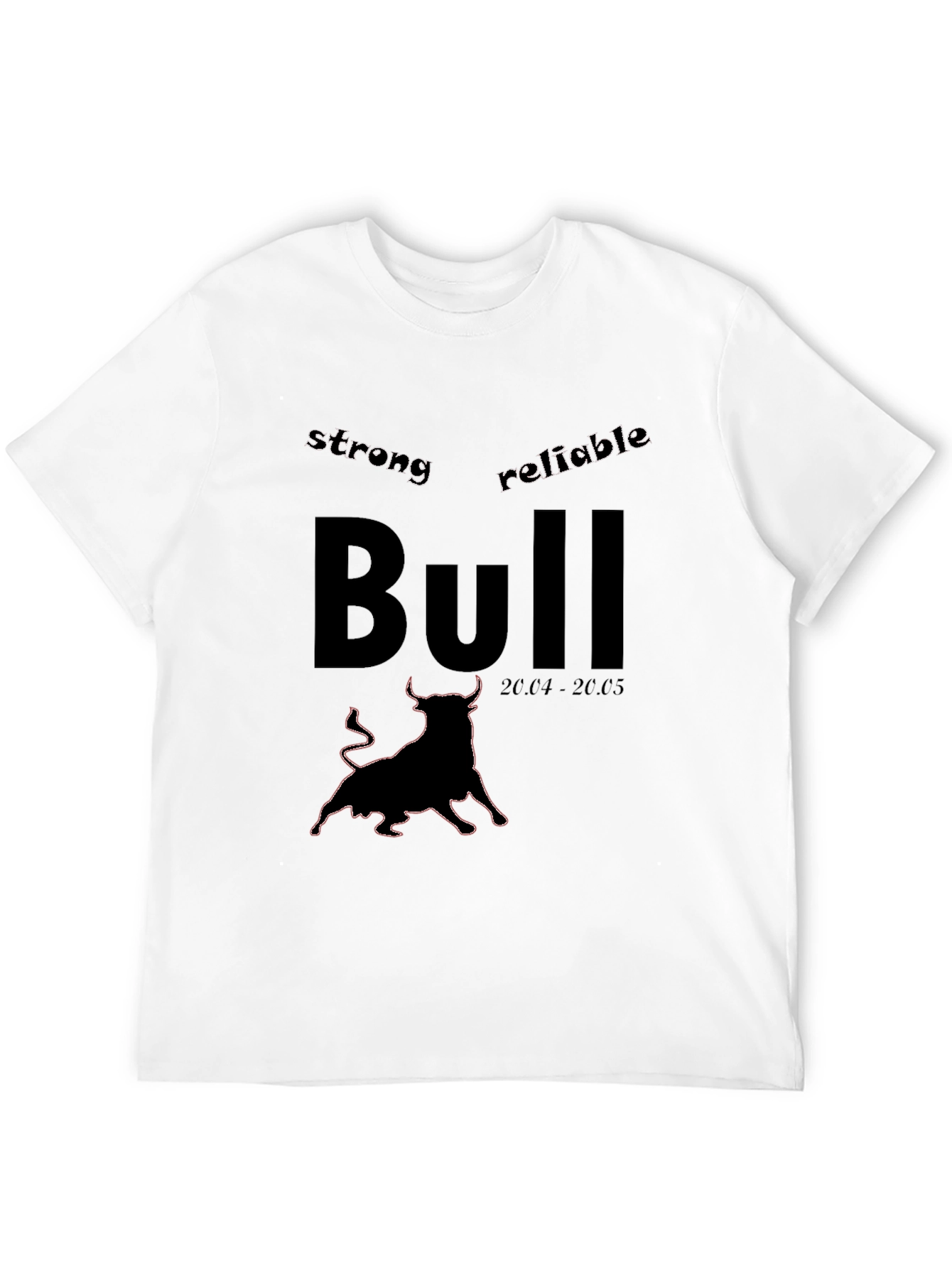Bull Zodiac Black Graphic Tee - Strong & Reliable
