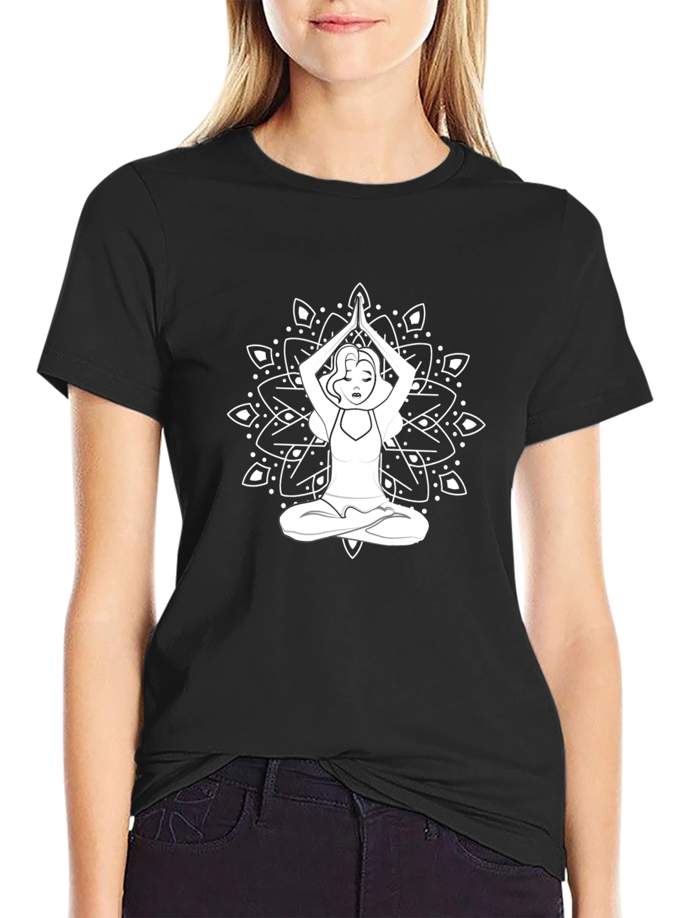 Yoga Mandala Graphic Tee - Relaxed Fit