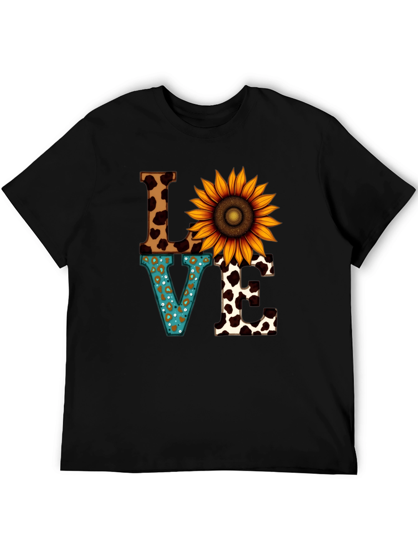 Love Sunflower Graphic T-Shirt - Unique Print