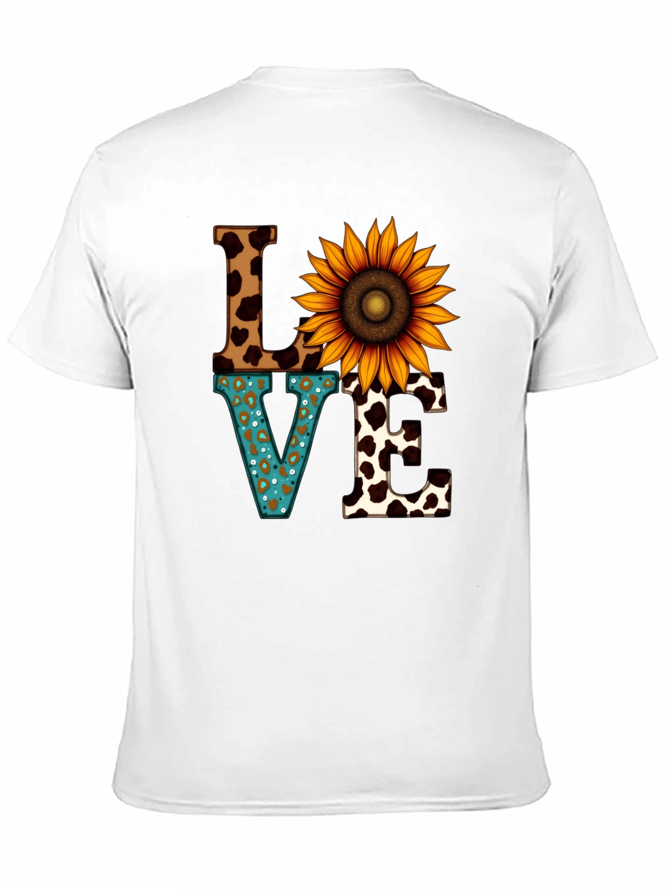 Love Sunflower Graphic T-Shirt - Unique Print