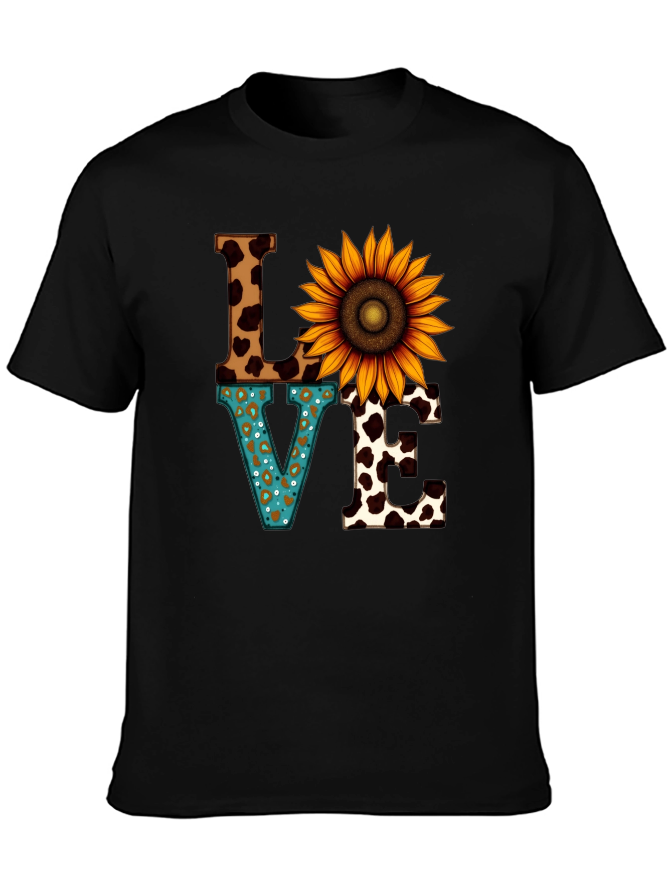 Love Sunflower Graphic T-Shirt - Unique Print