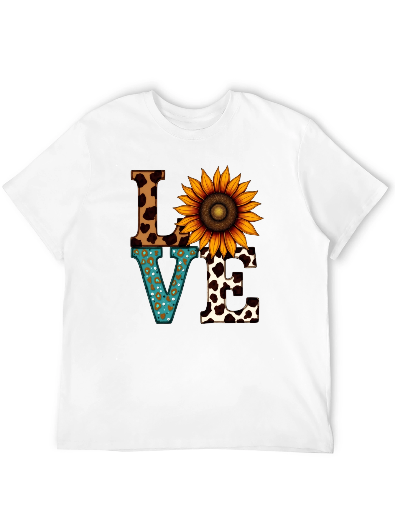 Love Sunflower Graphic T-Shirt - Unique Print