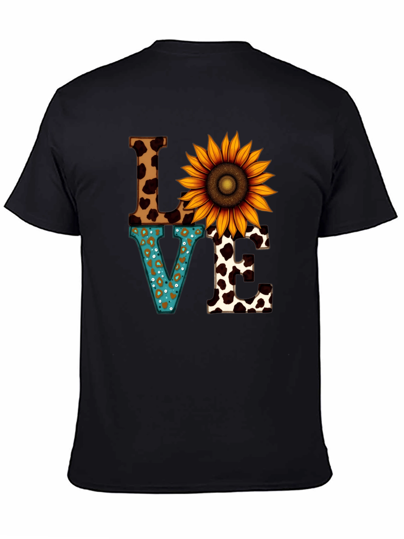 Love Sunflower Graphic T-Shirt - Unique Print