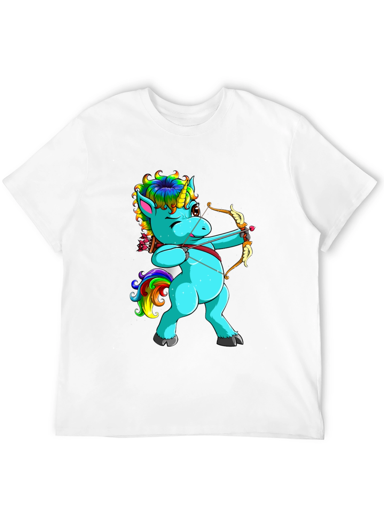 Unicorn Archer Graphic T-Shirt - Black