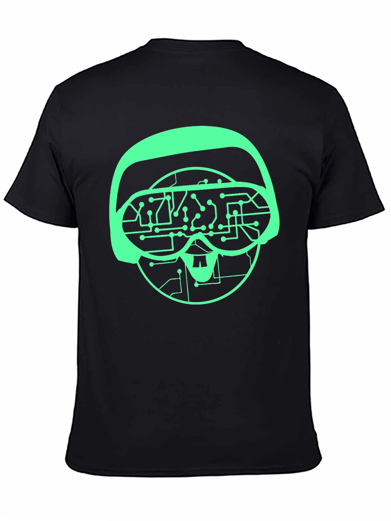 Tech Skull Graphic Tee - VR Headset Circuit Design