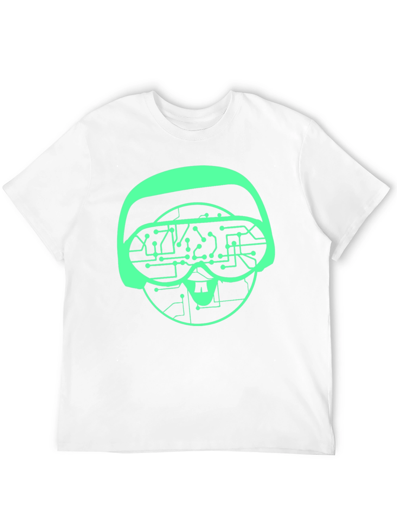 Tech Skull Graphic Tee - VR Headset Circuit Design