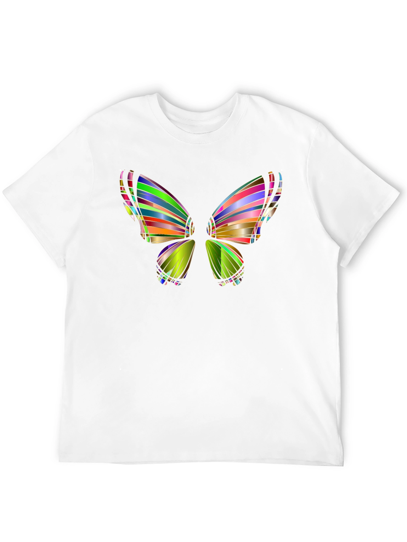 Abstract Butterfly Graphic Mens Black T-Shirt