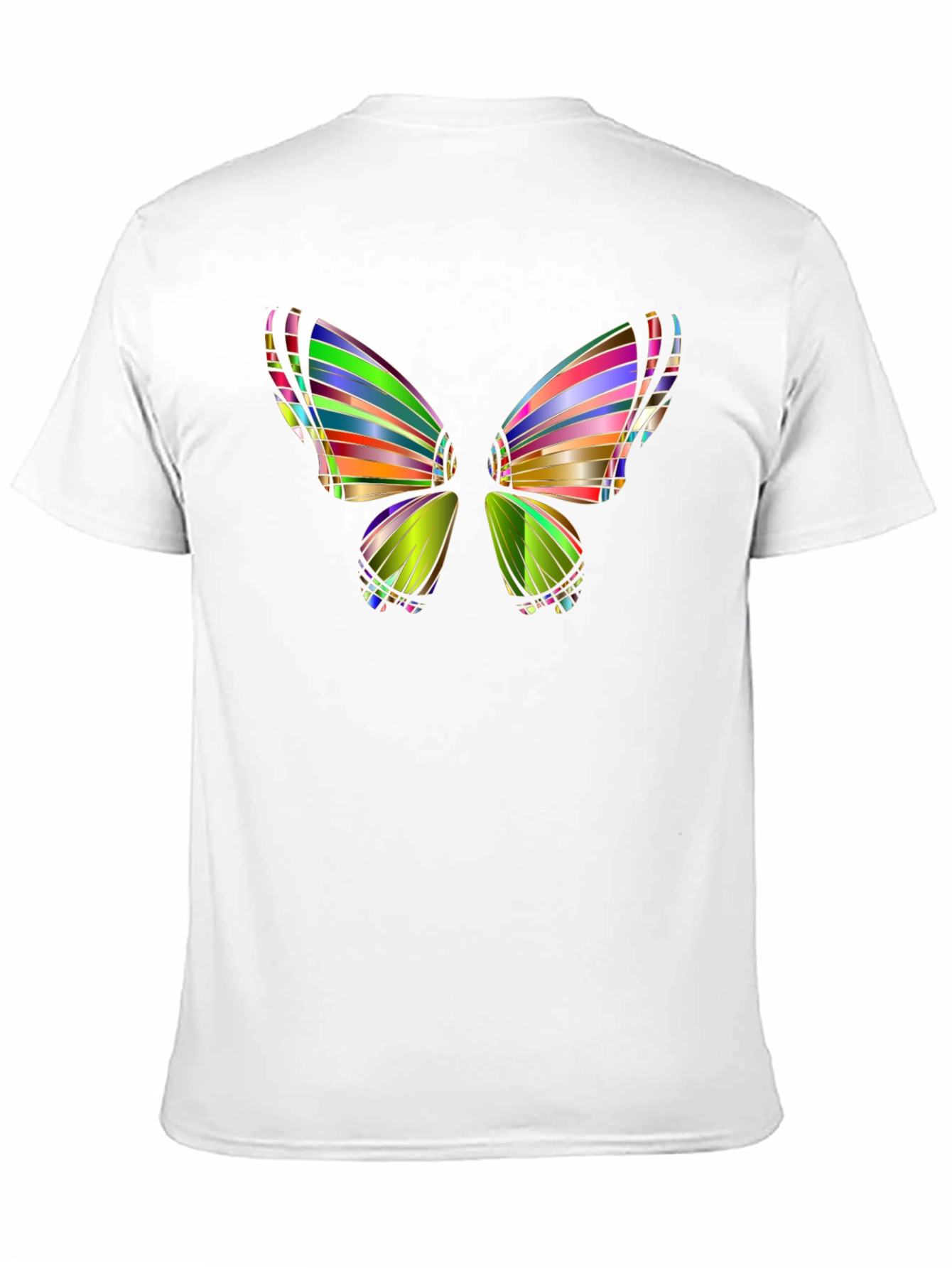 Abstract Butterfly Graphic Mens Black T-Shirt