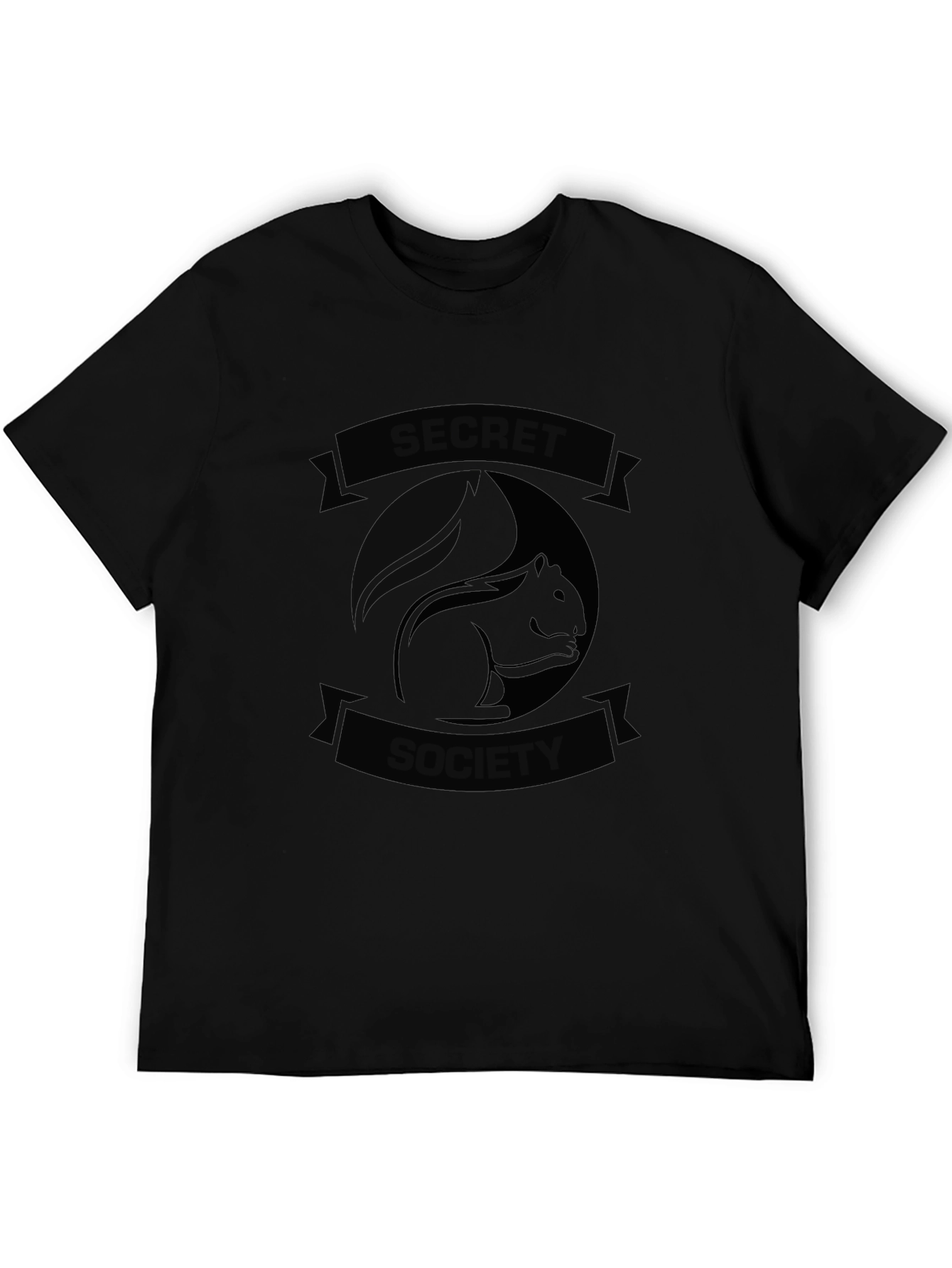 Secret Society Squirrel Black Graphic Tee