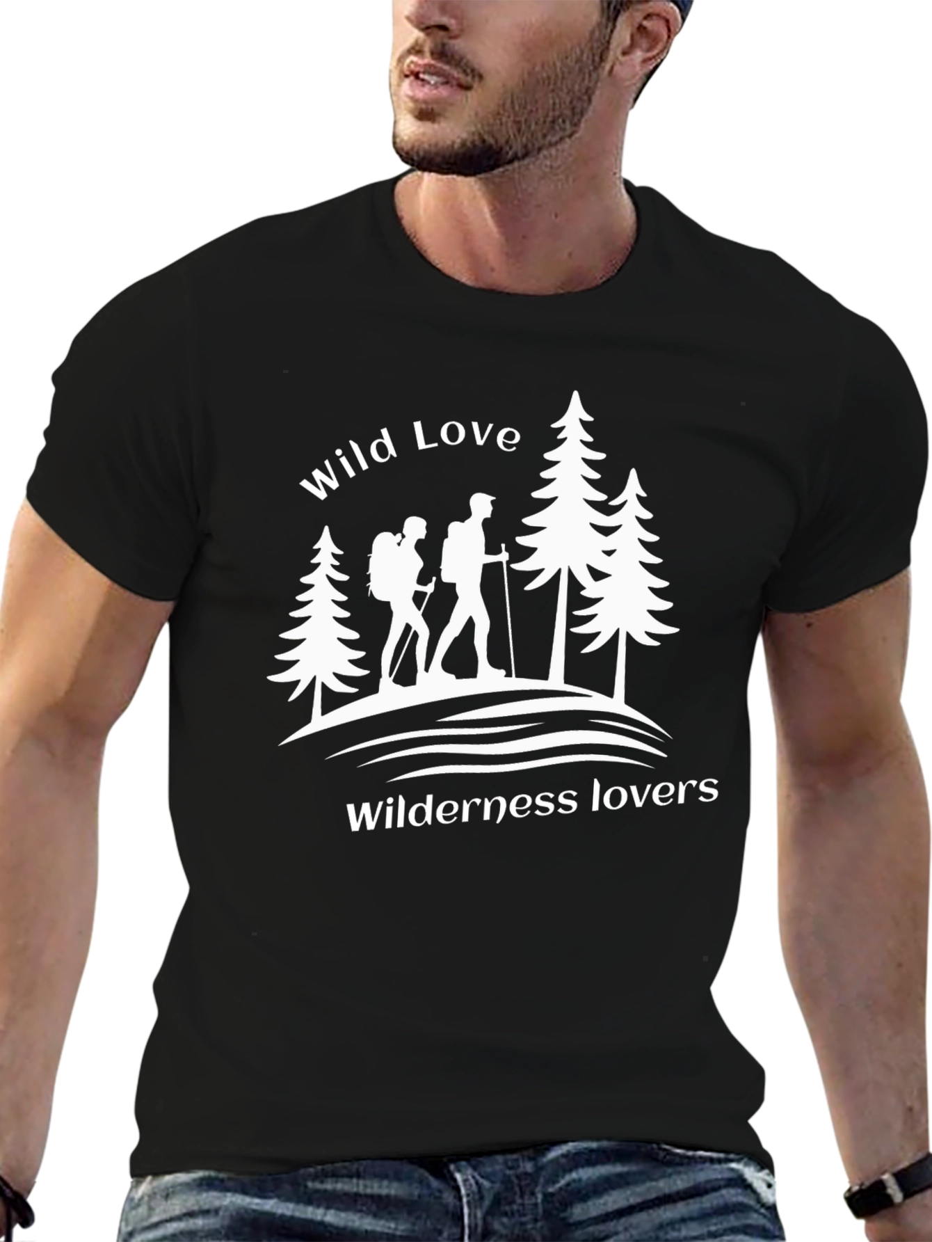 Wild Love Wilderness Lovers Graphic Tee - Black