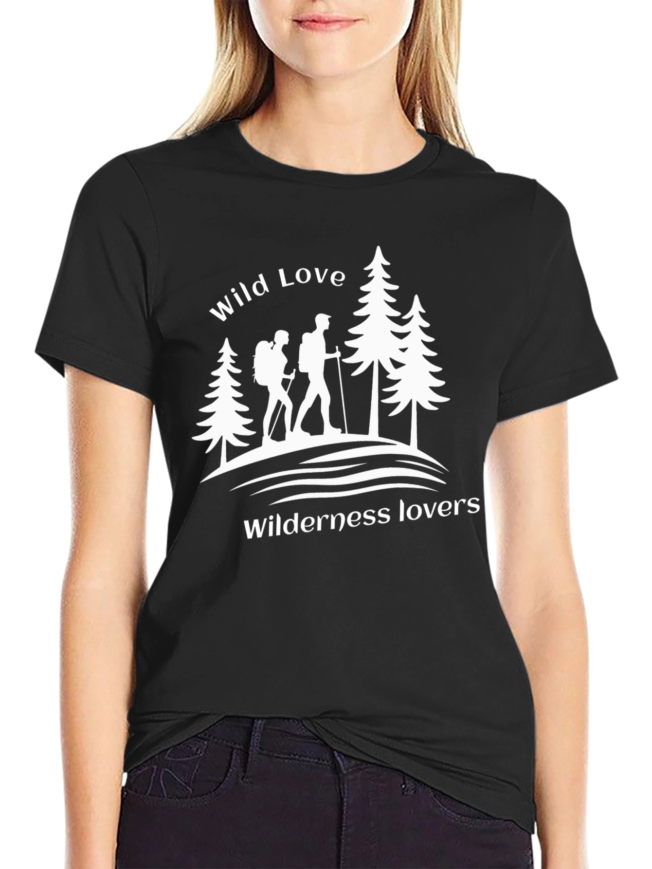 Wild Love Wilderness Lovers Graphic Tee - Black