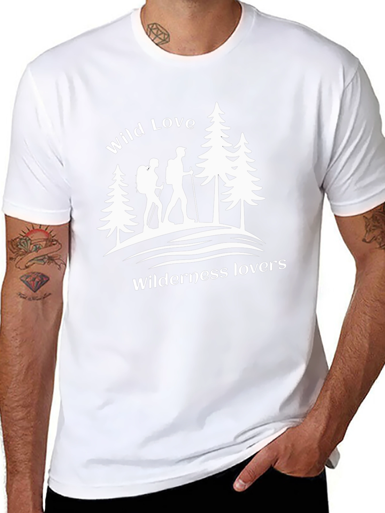 Wild Love Wilderness Lovers Graphic Tee - Black